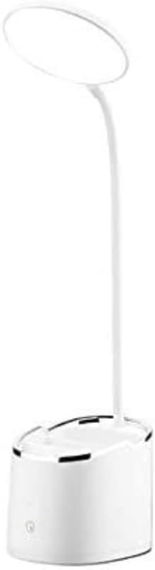 ZR98US for Living Room USB Rechargeable with Storage Pen Touch Table Lamp Hose Student Desk Lamps Home Bedside Lamp(Silver)