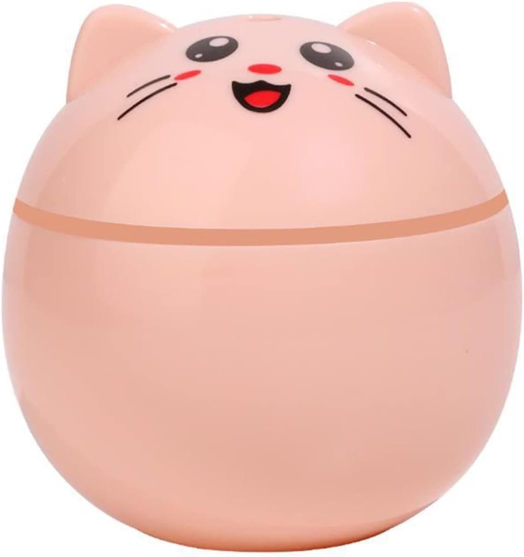 Humidifier 300ml Air Humidifier USB Lamps Mini for Home Ultrasonic Car Mist Maker with Colorful Night Cat Office Purifier Diffuser(Pink)