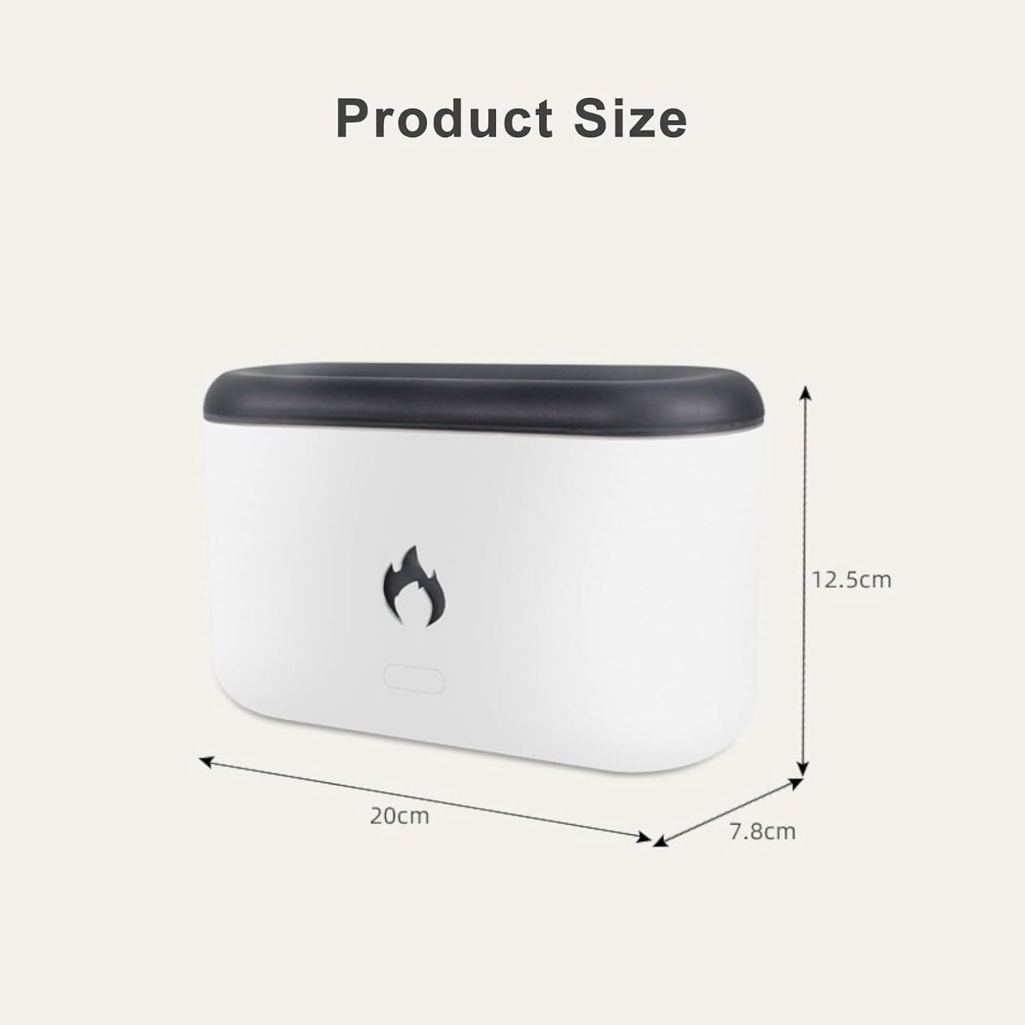 Cool Mist Humidifiers for Bedroom,Flame Humidifier Aroma Diffuser,Simulated Flame Fine Aerosol Silent Humidification Desktop Decoration for Baby Bedroom Plant Office Yoga SAGGION