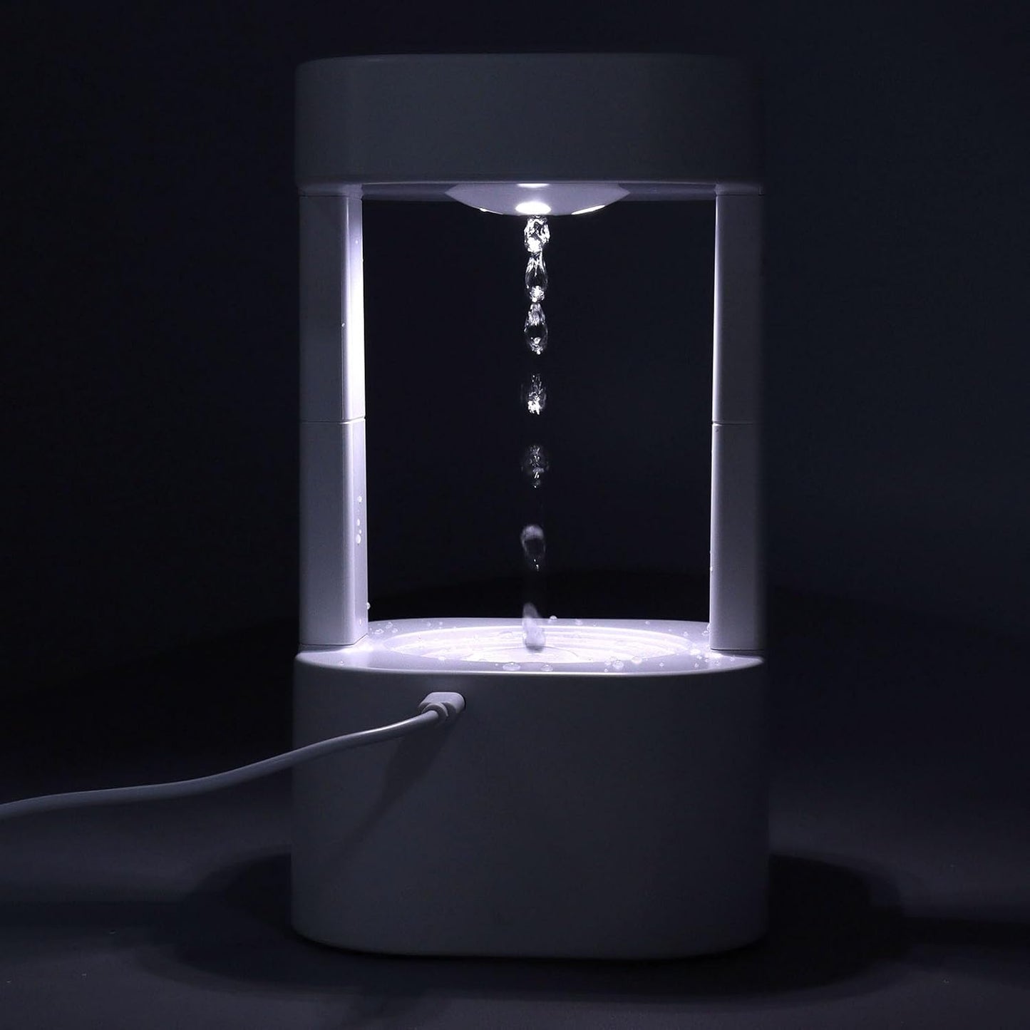 ViaGasaFamido Cool Mist Humidifier Diffuser 7 Colors Nightlight Aromatherapy Essential Oil with Levitating Water Drop for Bedroom Home Office Gift