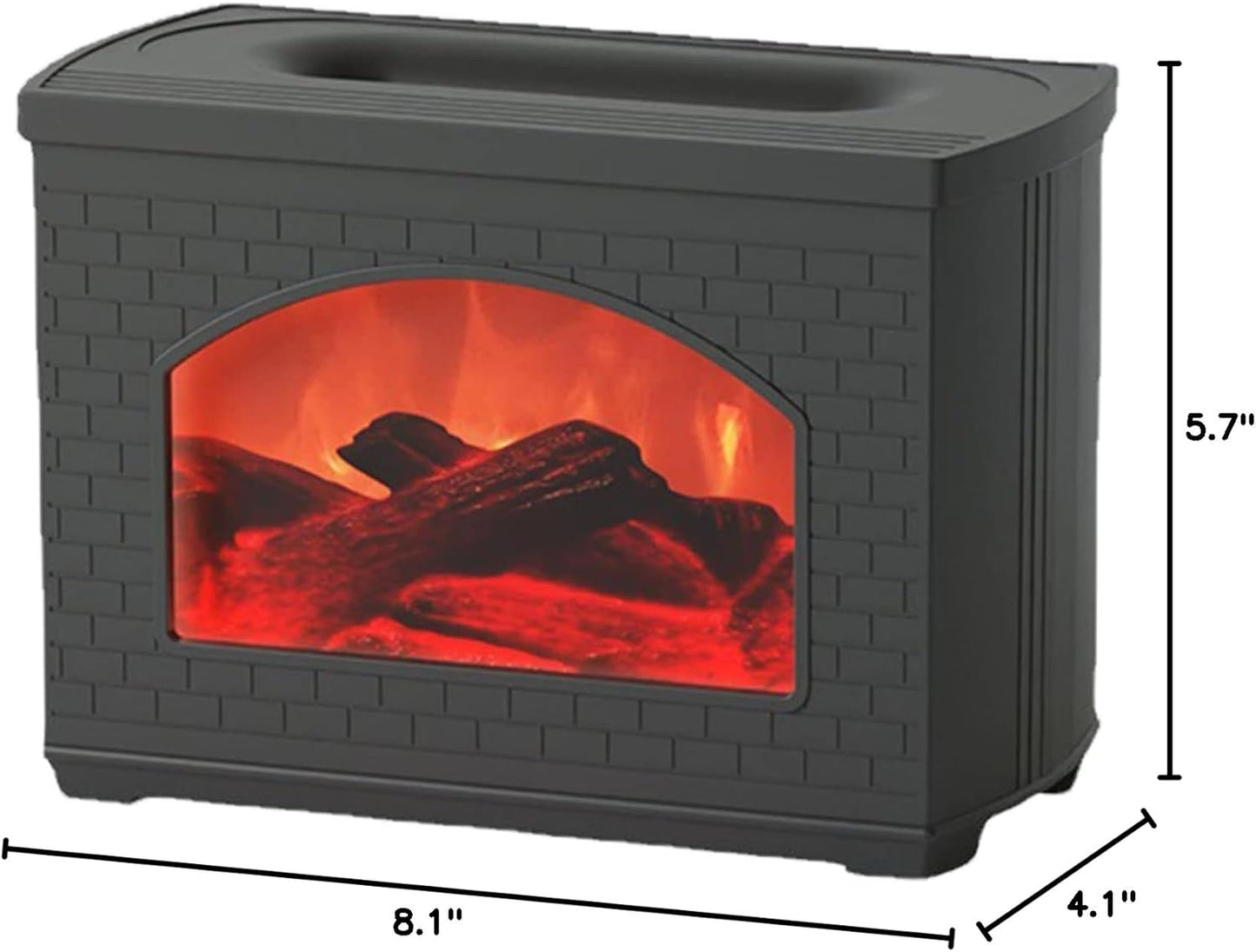 EVTSCAN Cool Mist Humidifier - 270ml Simulated Fireplace Design Air Aroma Diffuser Humidifier, Power Off Protection Fire Diffuser for Home(White)