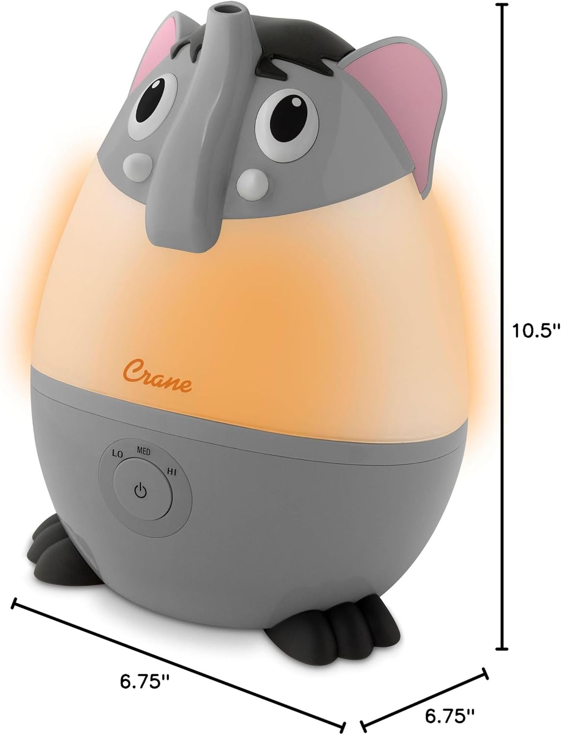 Crane Ultrasonic Humidifiers for Kid's Room and Baby Nursery, .5 Gallon Cool Mist Air Humidifier, Owl Humidifier For Kid's Room