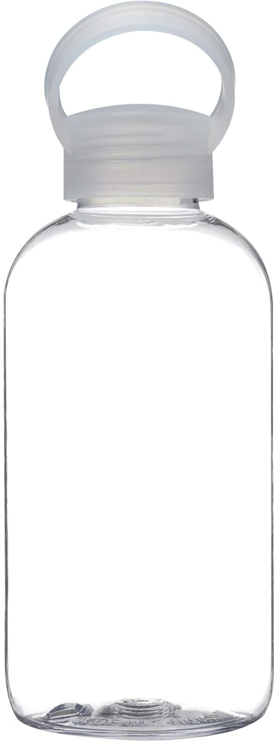 DISCOUNT PROMOS 10 Beau Water Bottles with Handle Set, 20 oz. - Flexi-Grip, Plastic, Drinkware - Clear