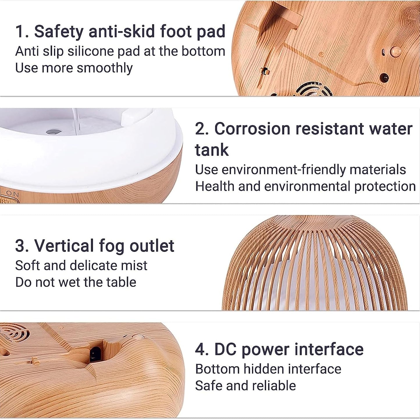 Humidifiers for Bedroom,Raining Cloud Night Light Diffuser,7 Colors Cloud Raining Night Light Diffuser Meditation Dripping Sound Sleep Aid Rechargeable, Humidifier (Color : Wood)