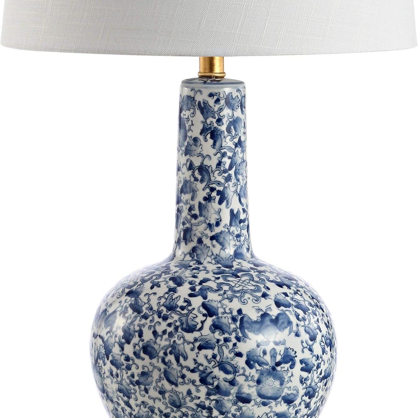 JONATHAN Y JYL5051A Chinois 30" Ceramic/Iron Classic Cottage LED Table Lamp Classic,Cottage,Glam,Traditional for Bedroom, Living Room, Office, College Dorm, Coffee Table, Bookcase, Blue/White