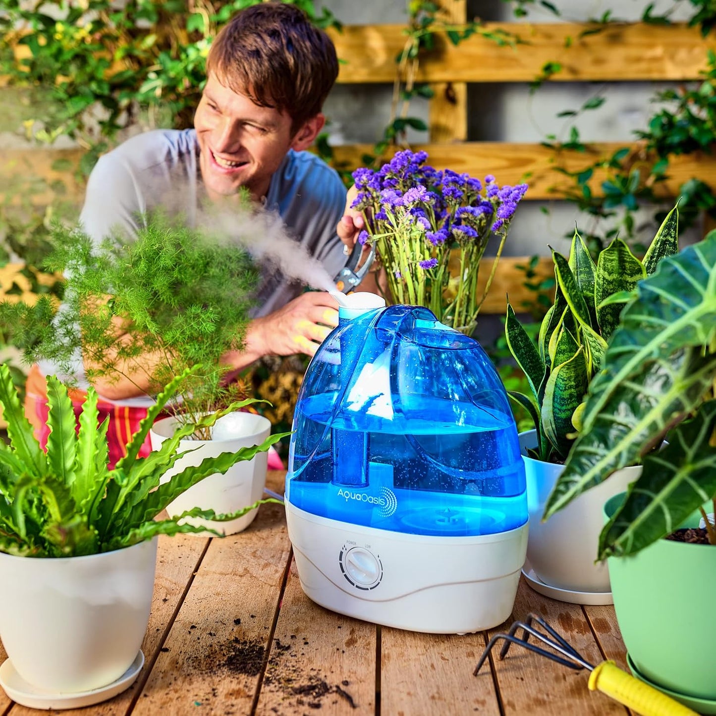 AquaOasisยฎ Cool Mist Humidifier (6L Water Tank) Quiet Ultrasonic Humidifiers for Bedroom & Large room - Adjustable -360 Rotation Nozzle, Auto-Shut Off, Humidifiers for Babies Nursery & Whole House