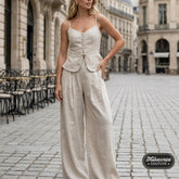 Two Piece Suit | Wide Leg Pant Set | Office Wear | Summer Work Outfit
