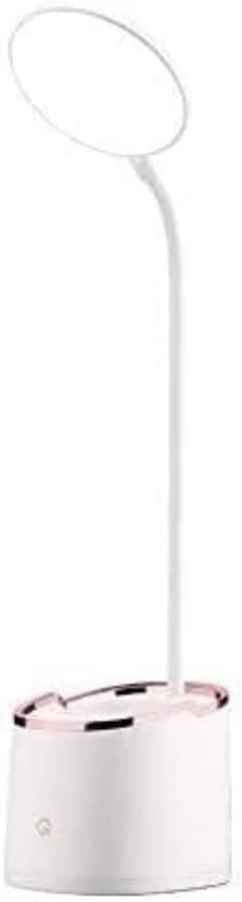 ZR98US for Living Room USB Rechargeable with Storage Pen Touch Table Lamp Hose Student Desk Lamps Home Bedside Lamp(Silver)