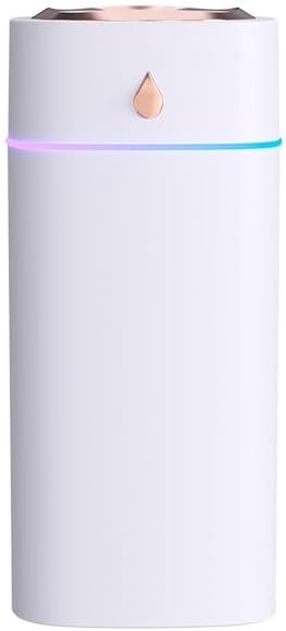 Humidifier, Triple-Nozzle 600mL Waterdrop Mist Humidifier: Fast & Gentle Moisture For Your Spa,for Bedroom(WHITE)