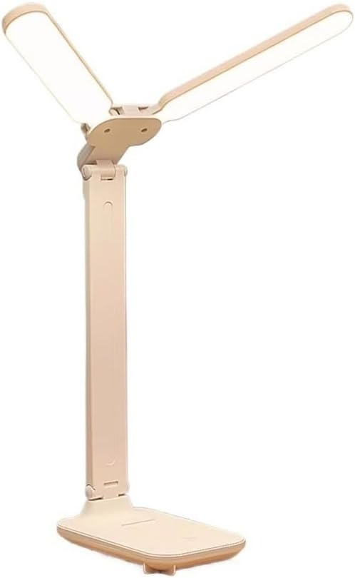Bedside Table Lamp Modern Desk Lamp, LED Double Head Desk Lamps for Home Office, Bright Desk Lamp with USB Charging Port, 3 Light Modes and Stepless Dimming Table Lamp for Bedroom