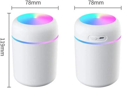 300ml Small Air Humidifier, Portable Portable Lamp, Bedroom Mist in, Home Humidity Sprayer (Size : Abu-abu Gelap)