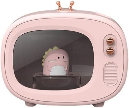 Grafken Cute Retro Humidifier, Creative TV Humidifier, Mini Spray, USB Portable, Home Bedroom Creative Water Meter Cute Dormitory Desktop (Color : White)