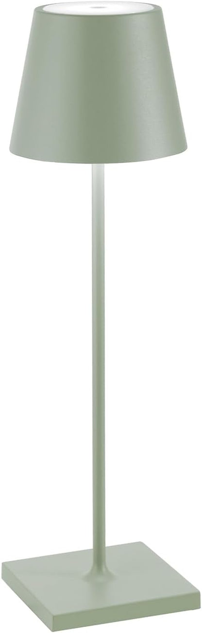 Zafferano, Poldina Pro Lamp, Rechargeable Cordless Table Lamp with Touch Controls, Suitable for Indoor and Outdoor, Dimmer, 2200-3000 K, Height 14.9 Inches, White Color