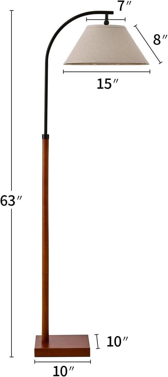 63 Inch Black Tall Floor Table Lamp with Foot Switch for Bedroom Living Room Office Study Home Decor Suitable for bedrooms, Living Rooms, Offices, Book