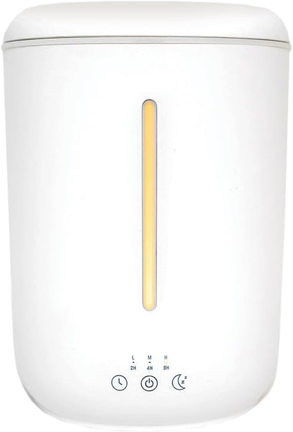 EssentialMist Essential Oil Humidifier and Diffuser, 3 Timer Settings, Night Light Mode, White
