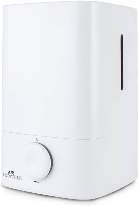 Air Innovations Humidifiers for Bedroom Convenient Oversized 4.5L Tank Runs for 70 Hours for Large Room up to 400 Sq Ft Top Fill Cool Mist Humidifier Ideal for Baby Room and Plants MH-419, White, 1.2