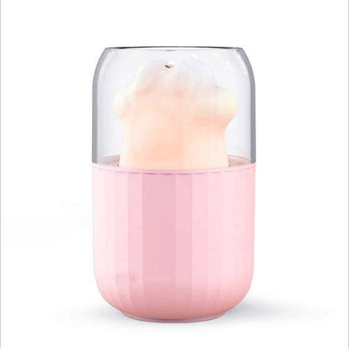 The new usb creative cat's claw egg yolk night light mini humidifier, small home desktop air humidifier, humidification and moisturizing in one step,girly