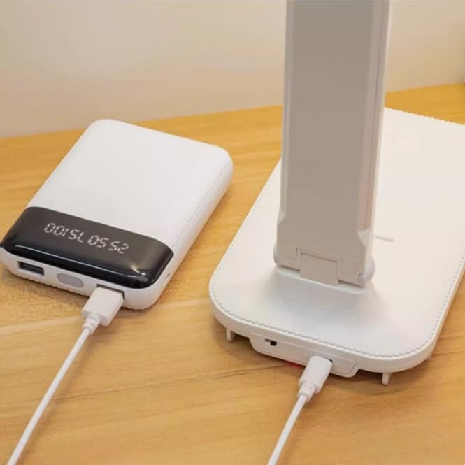 Bedside Table Lamp Modern Desk Lamp, LED Double Head Desk Lamps for Home Office, Bright Desk Lamp with USB Charging Port, 3 Light Modes and Stepless Dimming Table Lamp for Bedroom