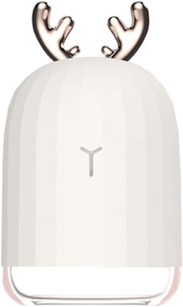 Humidifiers for Bedroom 220ML Ultrasonic Air Humidifier Aroma Essential Oil Diffuser for Home Car USB Fogger Mist Maker with LED Night Lamp Humidifier for Home (Color : White)
