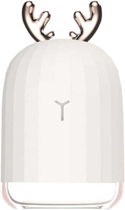 Humidifiers for Bedroom 220ML Ultrasonic Air Humidifier Aroma Essential Oil Diffuser for Home Car USB Fogger Mist Maker with LED Night Lamp Humidifier for Home (Color : White)