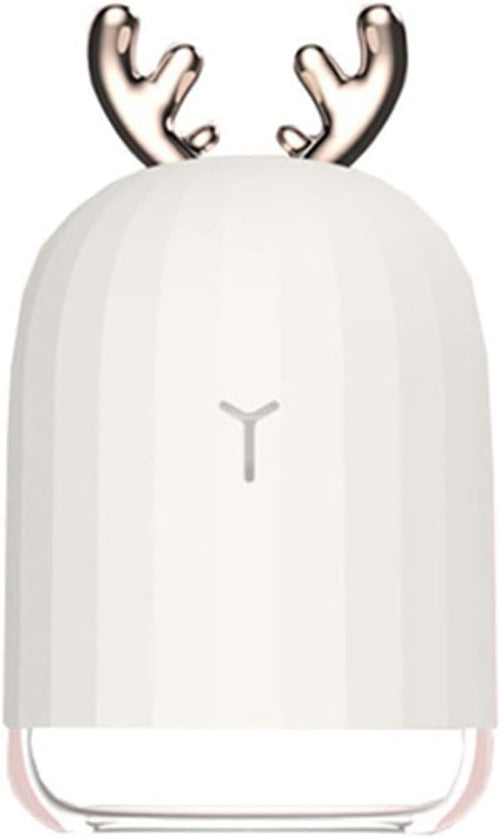 Humidifiers for Bedroom 220ML Ultrasonic Air Humidifier Aroma Essential Oil Diffuser for Home Car USB Fogger Mist Maker with LED Night Lamp Humidifier for Home (Color : White)