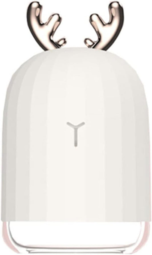 Humidifiers for Bedroom 220ML Ultrasonic Air Humidifier Aroma Essential Oil Diffuser for Home Car USB Fogger Mist Maker with LED Night Lamp Humidifier for Home (Color : White)
