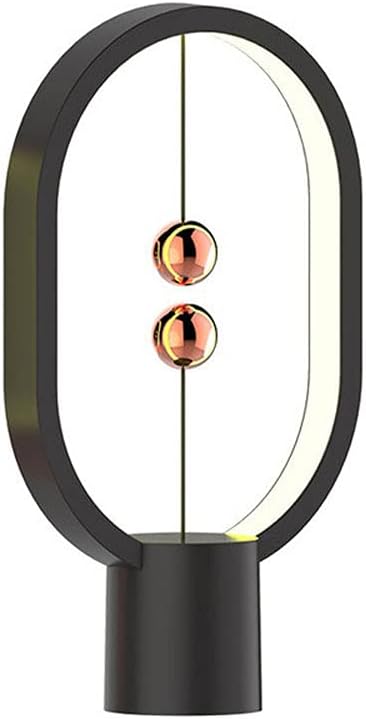 Heng Balance Lamp - Oval Shape Desk Lamp Smart Magnetic Suspension Balance Bedside Table Lamp LED Nightstand Lamps Creative Mini Night Light Modern Dorm Bedside Decoration Lamp, Pink