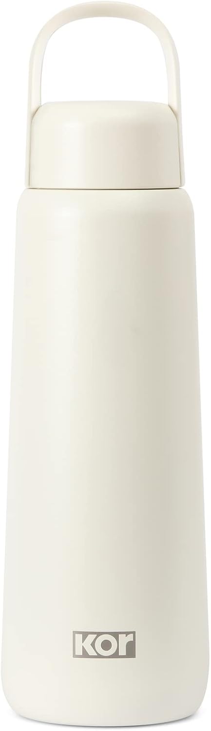 KOR Melrose 27oz Double Wall Insulated Water Bottle - Keeps Beverages Hot for 12hrs, Cold for 24hrs - Stainless Steel Design - Contoured Perfect Spout for Drinking