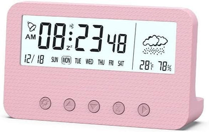 Alarm Clock Digital Clock clockCreative Luminous Digital Alarm Clock, Silent Smart LCD Electronic Snooze Clock(Color:a)