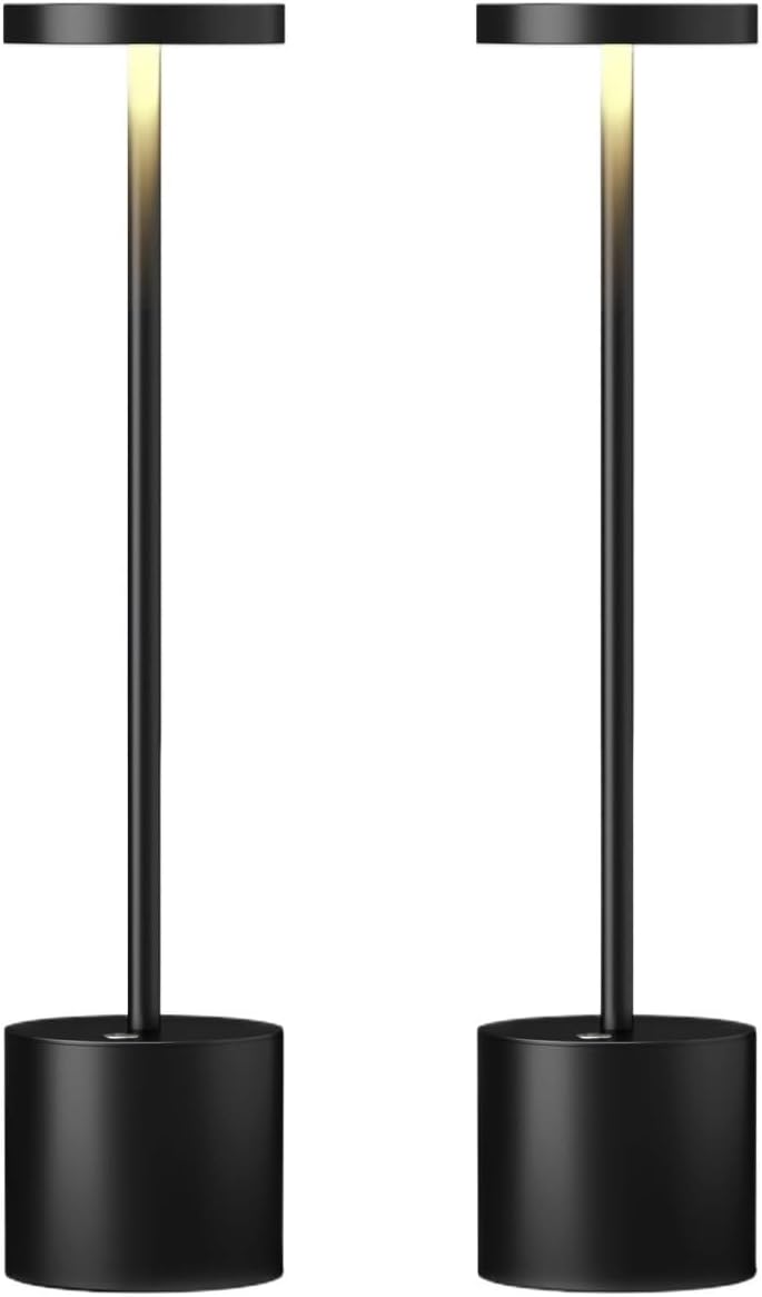 13.5-inch Wireless Charging LED Desk Lamp 2-Pack, 3-Level Lighting, Dimmable, Suitable for Reading/Dining/Studying Suitable for bedrooms, Living Rooms, Offices, Book(Wood Color (Set of 2))