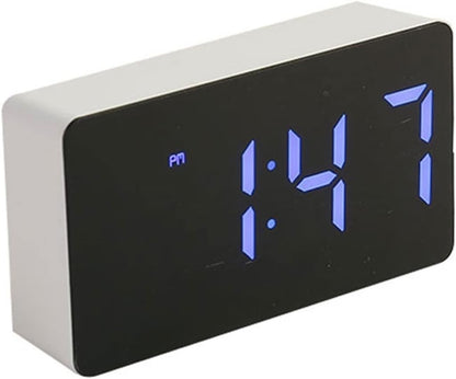 TEMKIN Alarm Clocks Led Mirror Alarm Clock Home Furnishings Electronic Watch Digital Desk Bedroom Decoration Smart Mini Desktop Clock Car Watch (Color : Red)