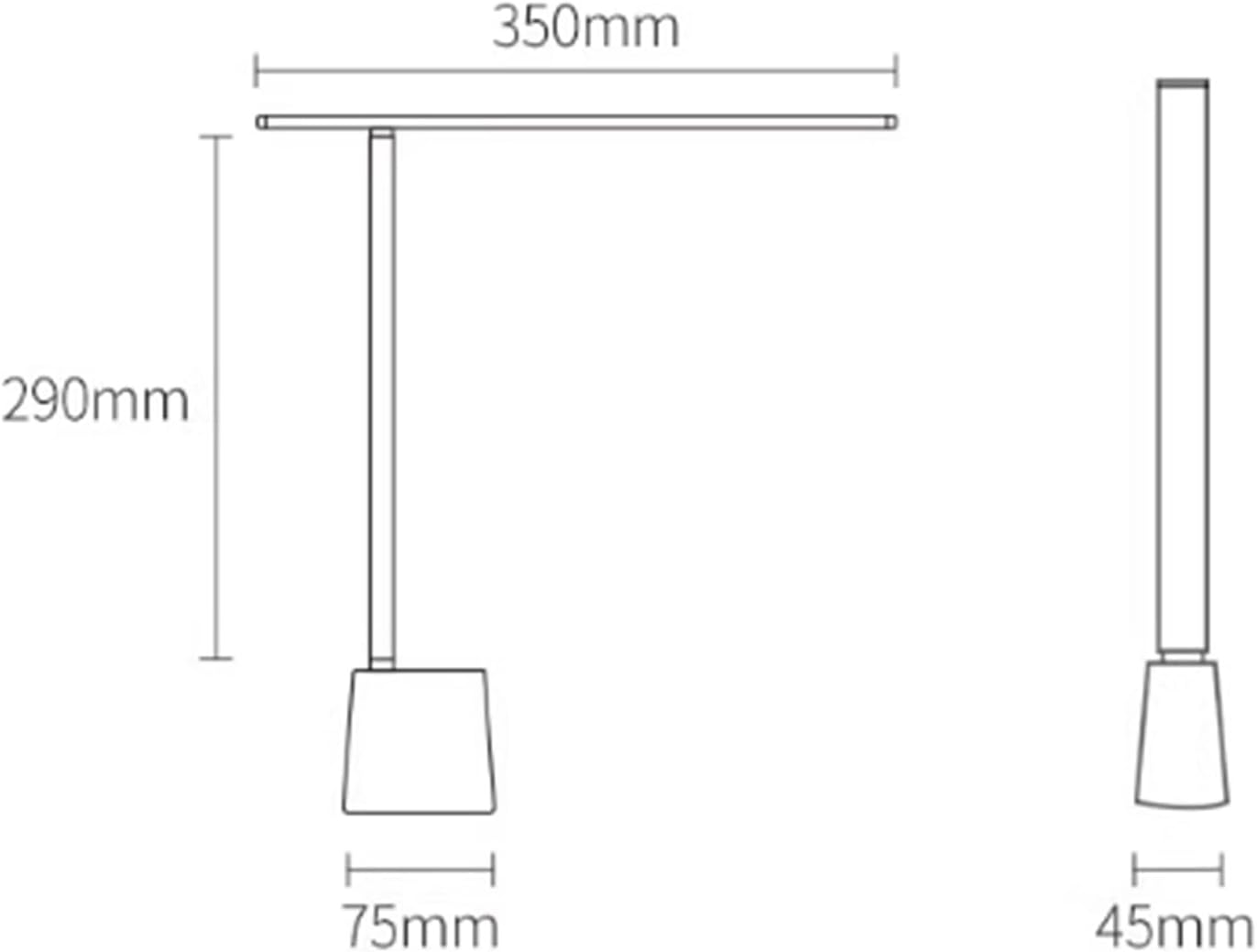 Bedside Table Lamp Rechargeable LED Desk Lamp, Foldable Reading Light with 3 Lighting Modes and Stepless Dimming, Memory Function, Automatic Brightness Adjustment Table Lamp for Bedroom(White) (Gris