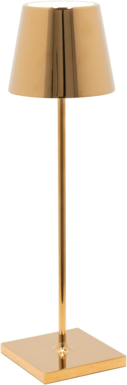 Zafferano, Poldina Pro Lamp, Rechargeable Cordless Table Lamp with Touch Controls, Suitable for Indoor and Outdoor, Dimmer, 2200-3000 K, Height 14.9 Inches, White Color