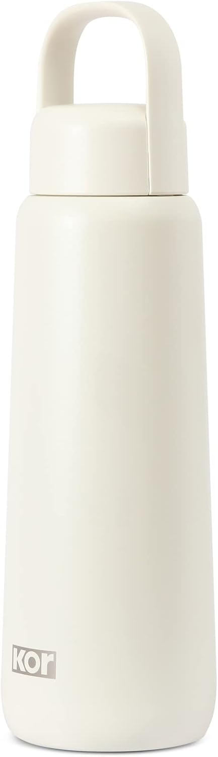 KOR Melrose 27oz Double Wall Insulated Water Bottle - Keeps Beverages Hot for 12hrs, Cold for 24hrs - Stainless Steel Design - Contoured Perfect Spout for Drinking