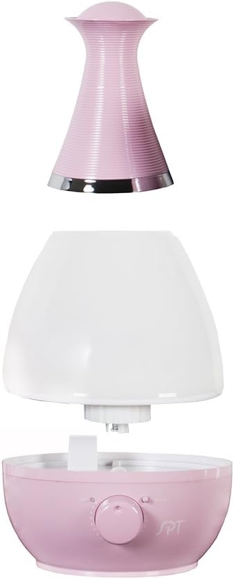 Ultrasonic Humidifier with Frangrance Diffuser and Night Light (White)