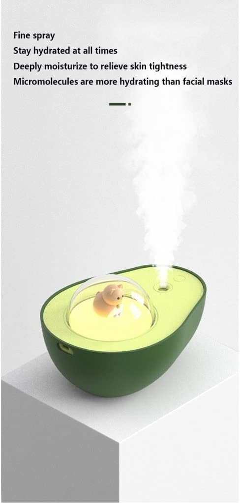 Grafken Cute Humidifier, Retro Lamp in Bedroom Car Can Add Aromatherapy and Moisturizing Cute Small USB Night Light Humidifier (Size : 210ML)