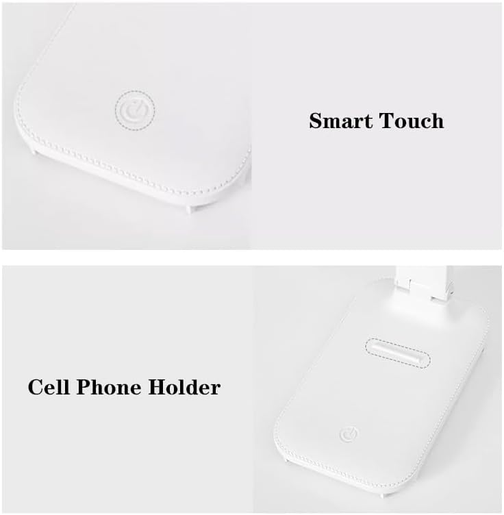 Bedside Table Lamp Modern Desk Lamp, LED Double Head Desk Lamps for Home Office, Bright Desk Lamp with USB Charging Port, 3 Light Modes and Stepless Dimming Table Lamp for Bedroom