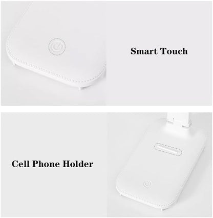 Bedside Table Lamp Modern Desk Lamp, LED Double Head Desk Lamps for Home Office, Bright Desk Lamp with USB Charging Port, 3 Light Modes and Stepless Dimming Table Lamp for Bedroom