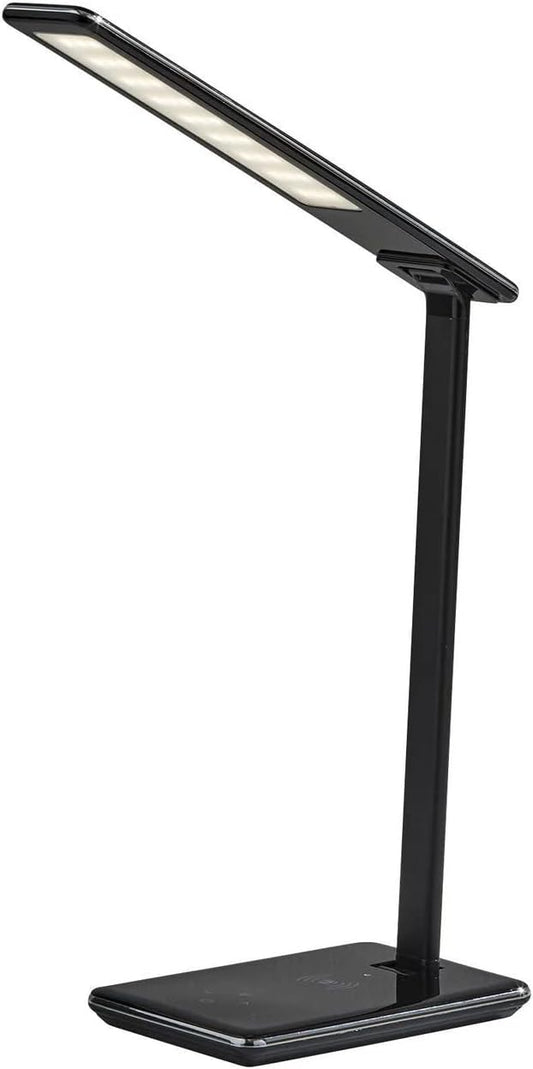 Adesso Simplee Declan LED Multi-Function Desk Lamp, Smart, 3 Color Temperature Modes, Improved Wellness and Circadian Rhythm, Qi Wireless Charging, Dimmer Touch Switch, 5ft, White