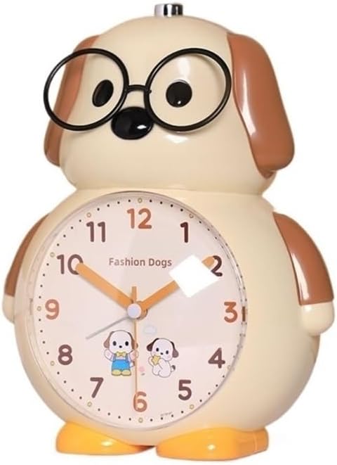 Alarm Clock, Alarm Clock Student Special Wake Up Artifact Boys Girls Cartoon Clock Smart Clock(Brown)