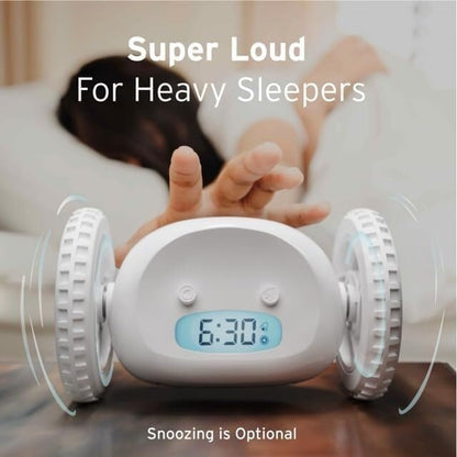 Unique Accountant Style Super Loud Rolling Vibration Alarm Clock, Smart Snooze, Easy Setup for Heavy Sleepers, Great Gift for Adults/Teens Used in The Kitchen, Living Room, or Office(Black)
