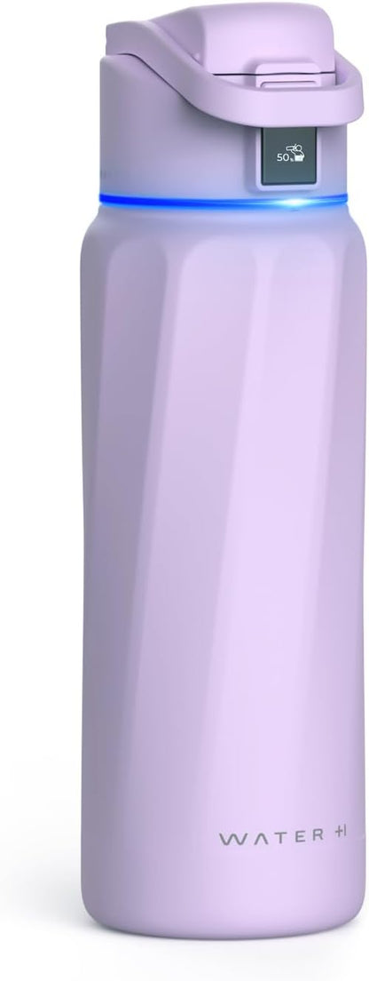 BOOST Smart Water Bottle with Reminder & Tracker, Double Wall Vacuum Insulated Bottles Stainless Steel, 32oz BPA-Free Wide Mouth for Gym, Office, School - Ideal Gift, Black