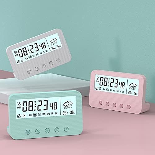 Alarm Clock Digital Clock clockCreative Luminous Digital Alarm Clock, Silent Smart LCD Electronic Snooze Clock(Color:a)