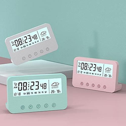 Alarm Clock Digital Clock clockCreative Luminous Digital Alarm Clock, Silent Smart LCD Electronic Snooze Clock(Color:a)