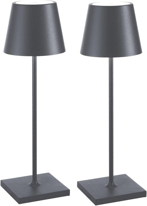 Cordless LED Desk Lamp 2-Pack, 3-Color Stepless Dimming, Rechargeable, for Bedroom/Desk/Café/Restaurant Suitable for bedrooms, Living Rooms, Offices, Book(Yellow 2 Pack)