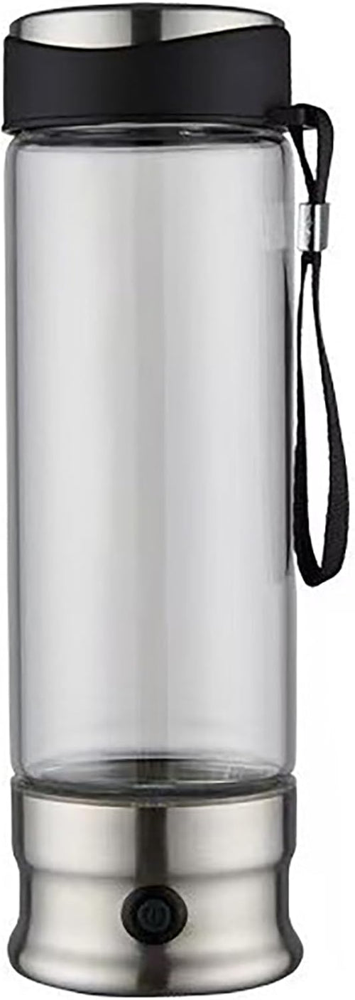 Rechargeable PEM Hydrogen Water Bottle Generator – 410ml Glass Hydrogenated Water Machine, Smart Portable Hydrogen Water Bottle for Fitness, Travel, and Daily Use