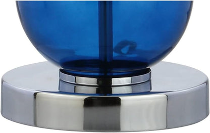 JONATHAN Y JYL1070A-SET2 Set of 2 Table Lamps Bella 27" Glass Triple-Sphere LED Table Lamp Contemporary Bedside Desk Nightstand Lamp for Bedroom Living Room Office College Bookcase, Clear/Brass