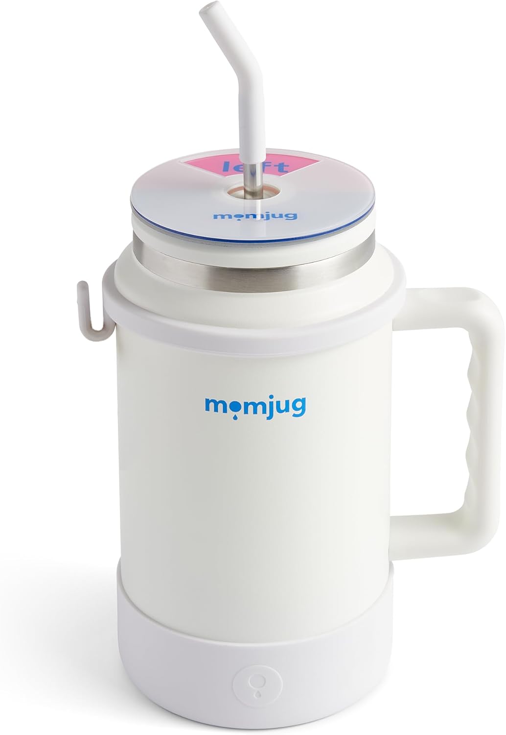 Hydration Water Bottle for Moms 50oz (Without Indicator, White)