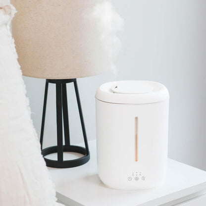 EssentialMist Essential Oil Humidifier and Diffuser, 3 Timer Settings, Night Light Mode, White