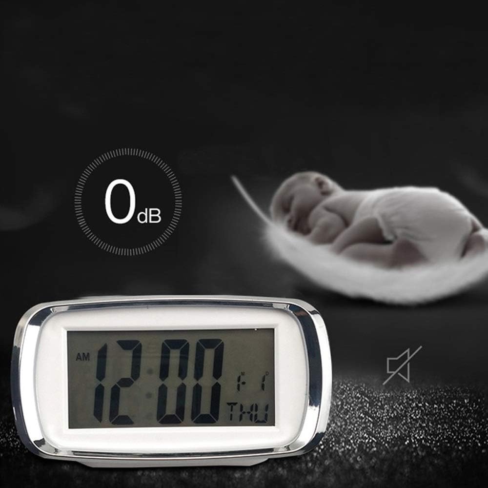 Alarm Clocks New Smart LCD Night Light Display Clock Snooze Fuction Student Bedroom Desk Table Clocks Candy Color Digital Alarm Clock Clock for Bedroom (Color : 3) (2)